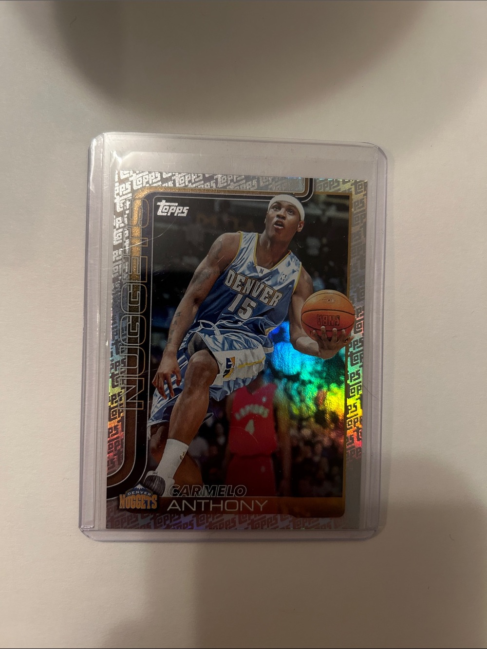 Topps Denver Nuggets Blue Basketball Card - Carmelo Anthony
